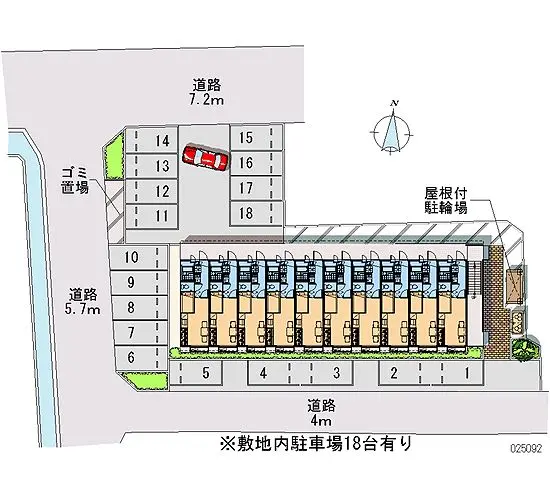 ★手数料０円★四日市市馳出町２丁目　月極駐車場（LP）